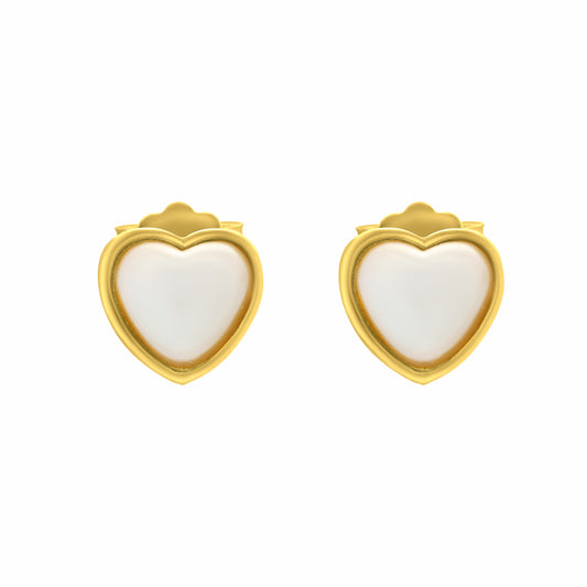 Love Hearts Gold Earrings