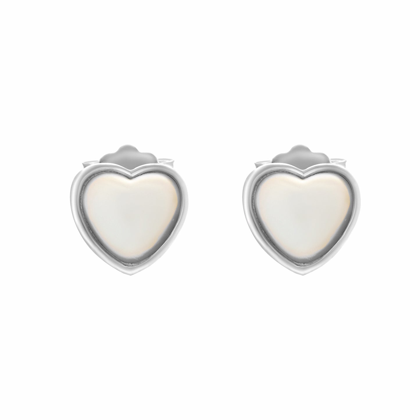 Love Hearts Silver Stud Earrings