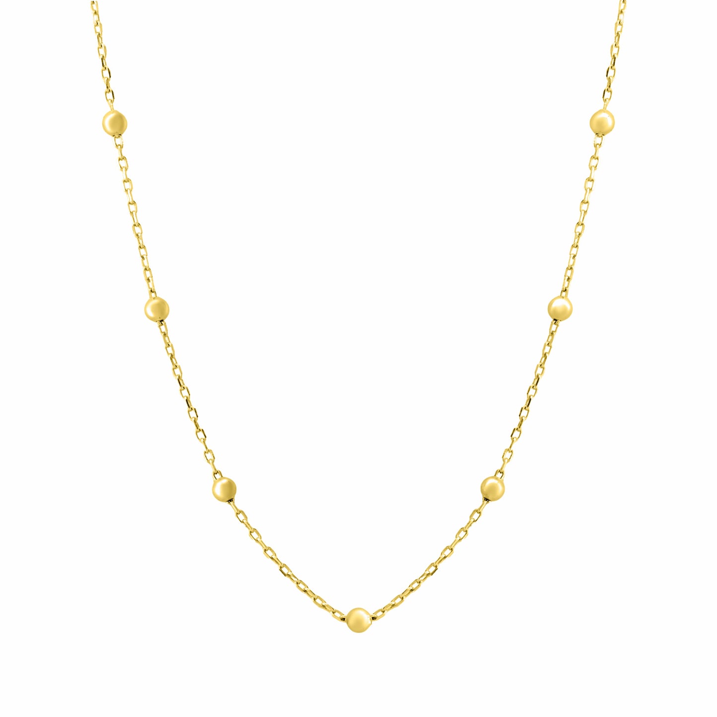 Small Bead Gold Necklace