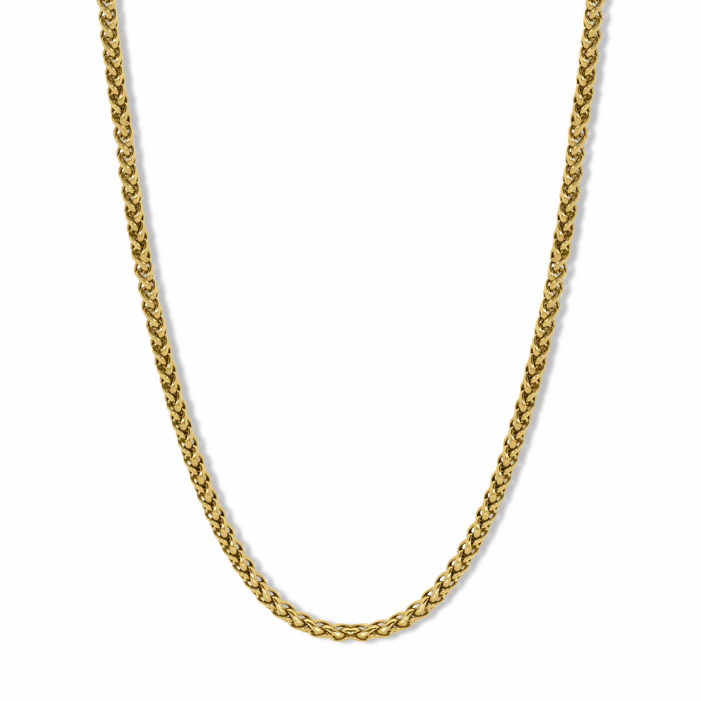 Spiga Chain Gold 3mm on white background