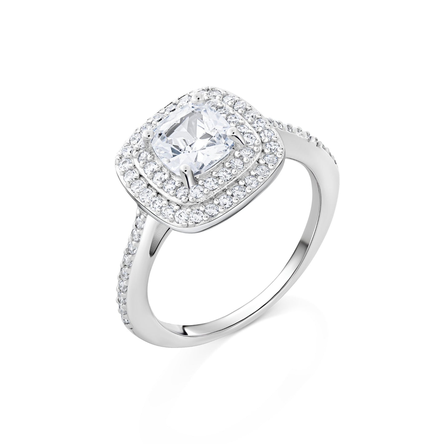 Jasmine Secret Cushion Cut Ring
