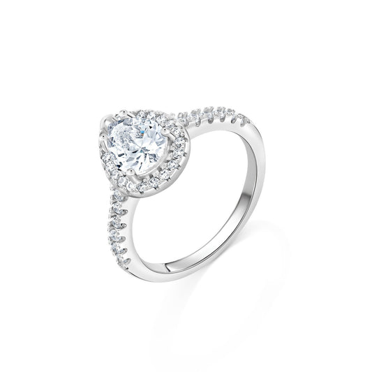 Diamond Candy Silver Engagement Ring