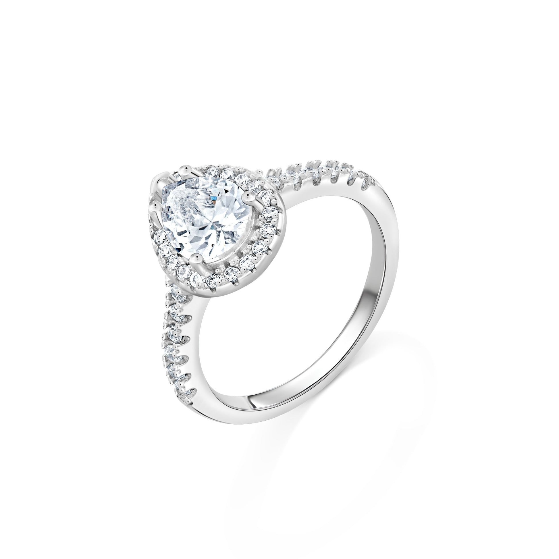 Diamond Candy Silver Engagement Ring