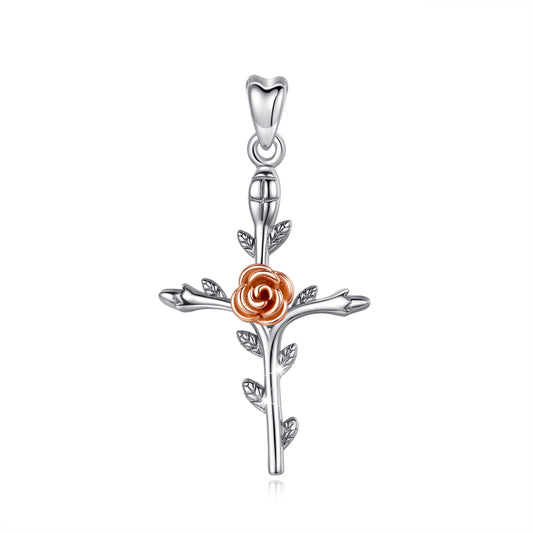 Rose Cross Pendant