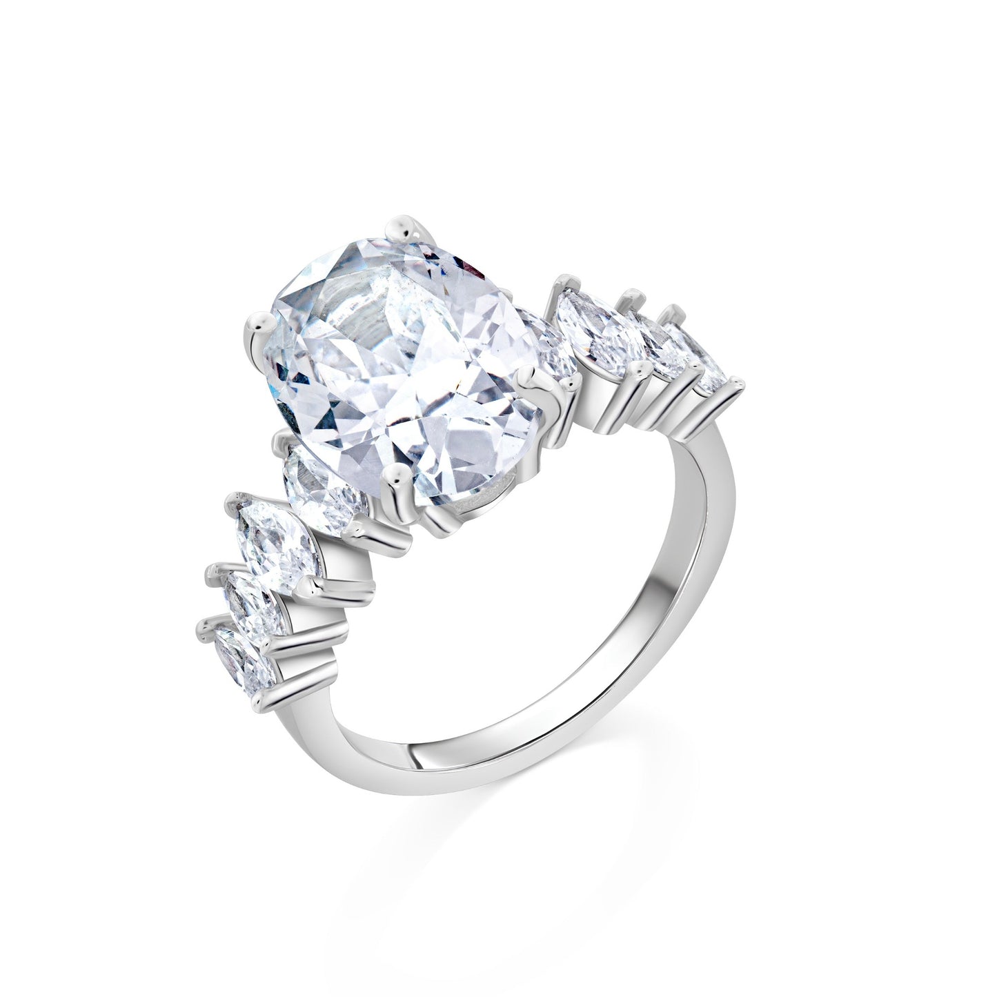 Cleopatra Silver Cocktail Ring