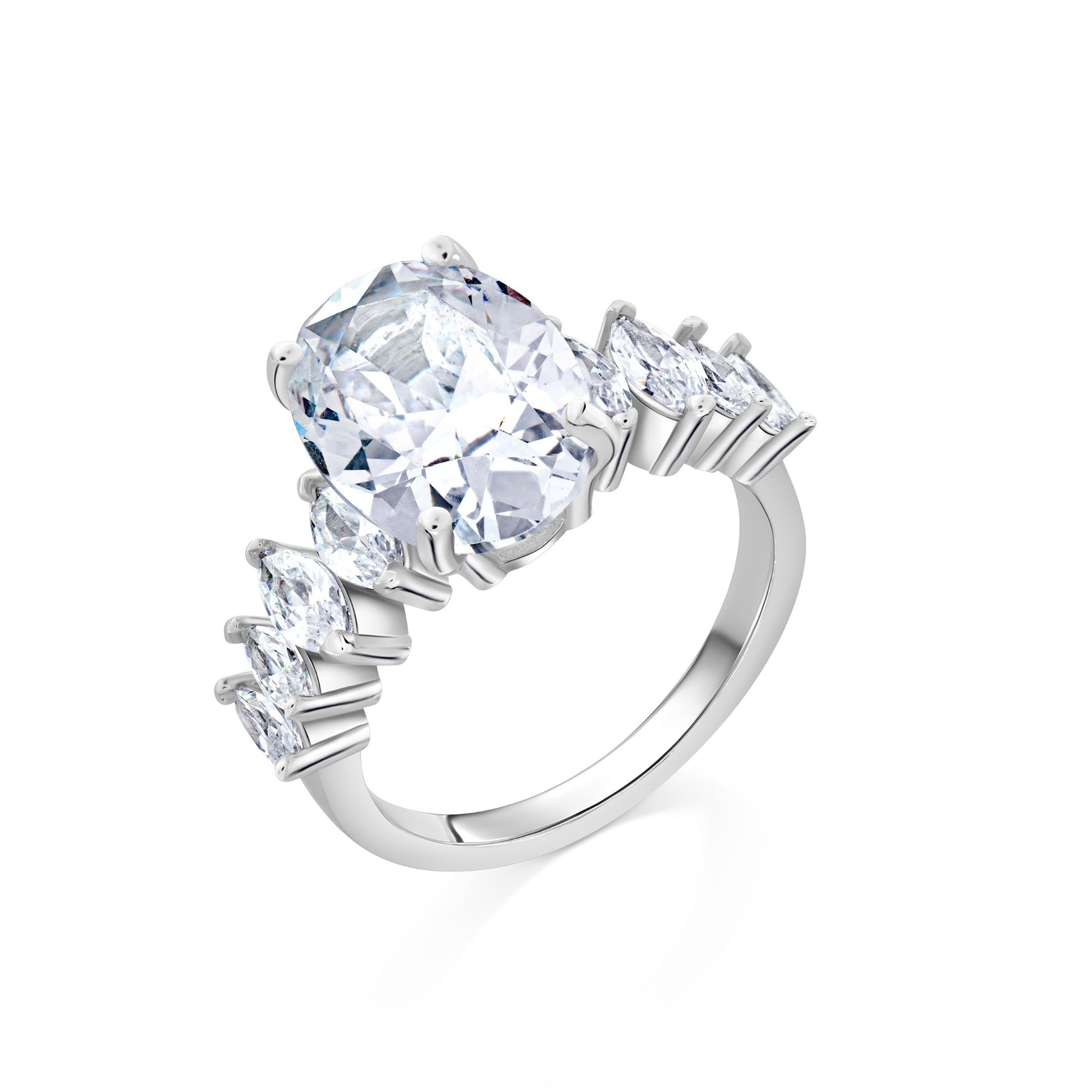 Cleopatra Silver Cocktail Ring