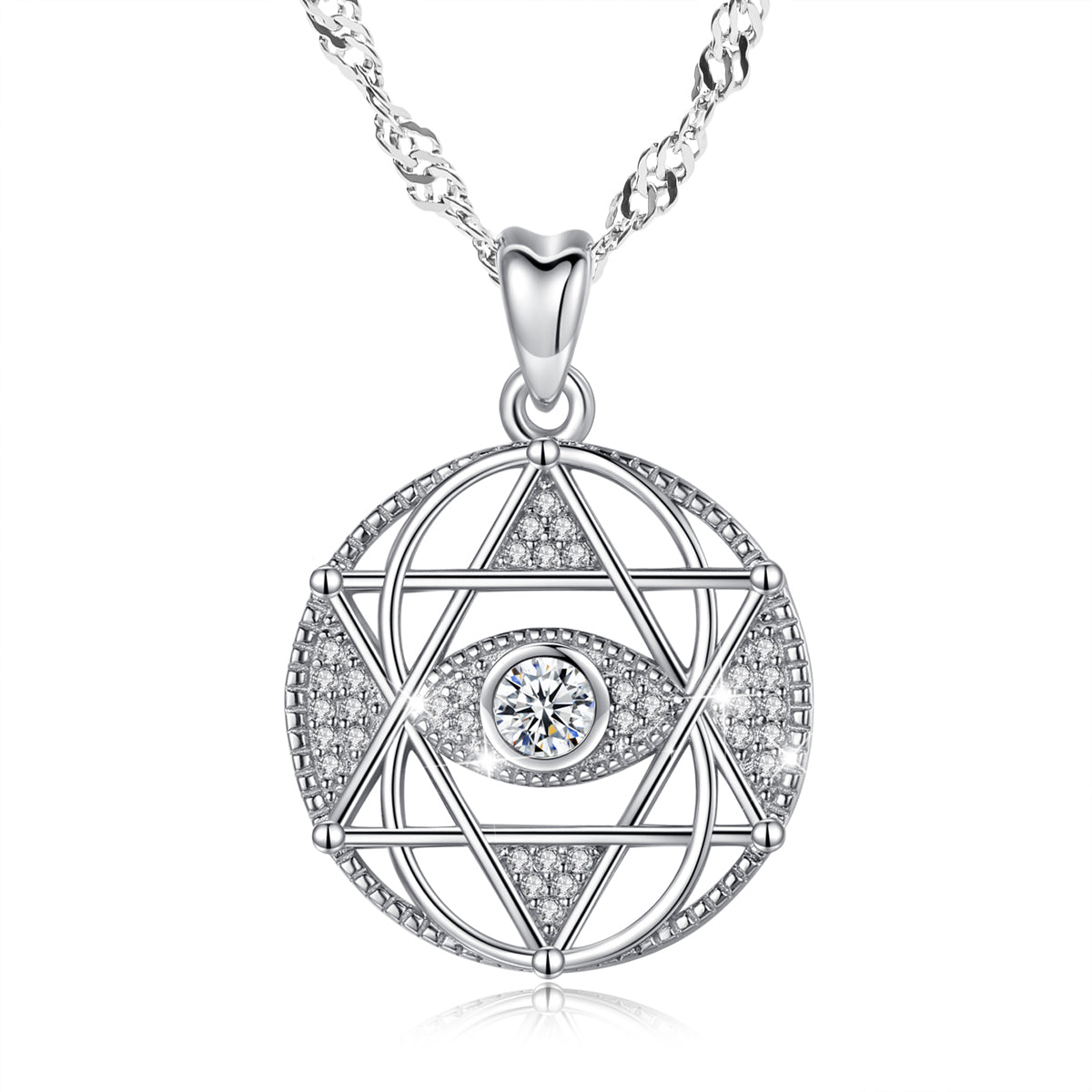 Iced Evil Eye Pendant