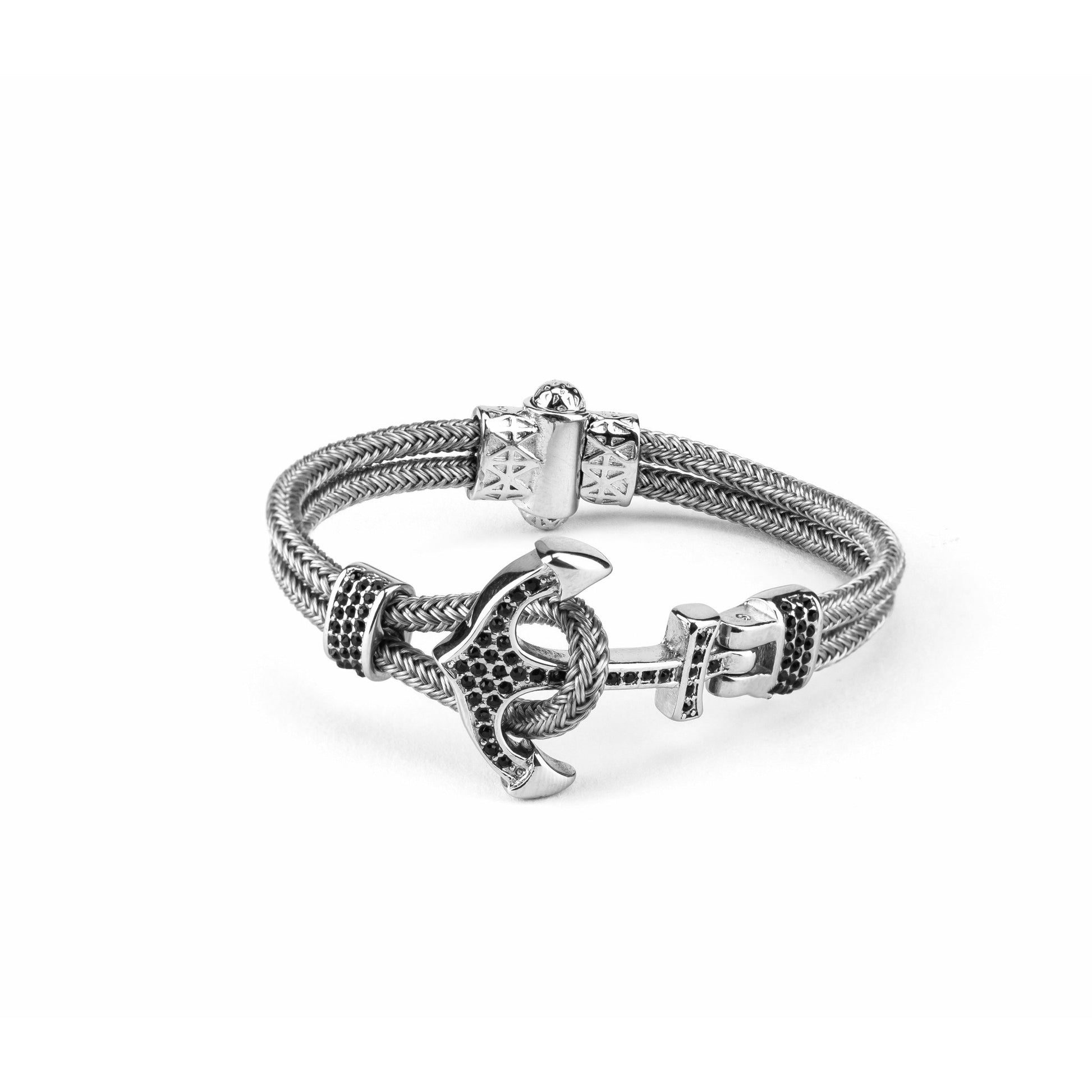 Silver Charming Anchor Bracelet