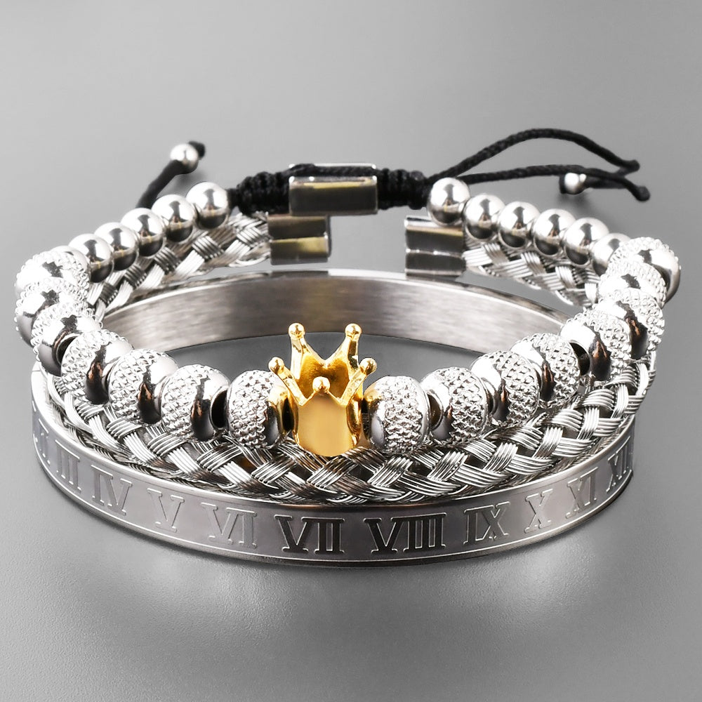 Roman Royal King Bracelet Set front view