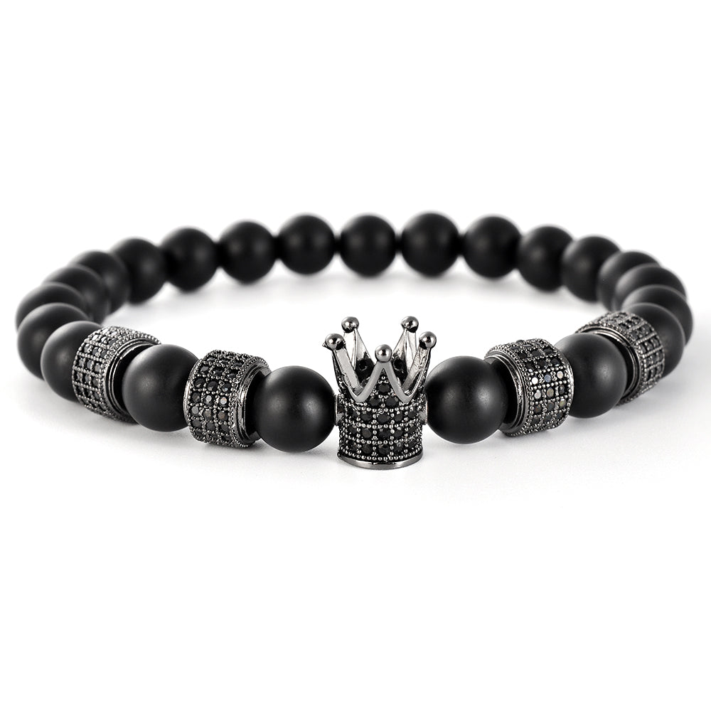 Black Agate Crown Bracelet Set (Part 1)