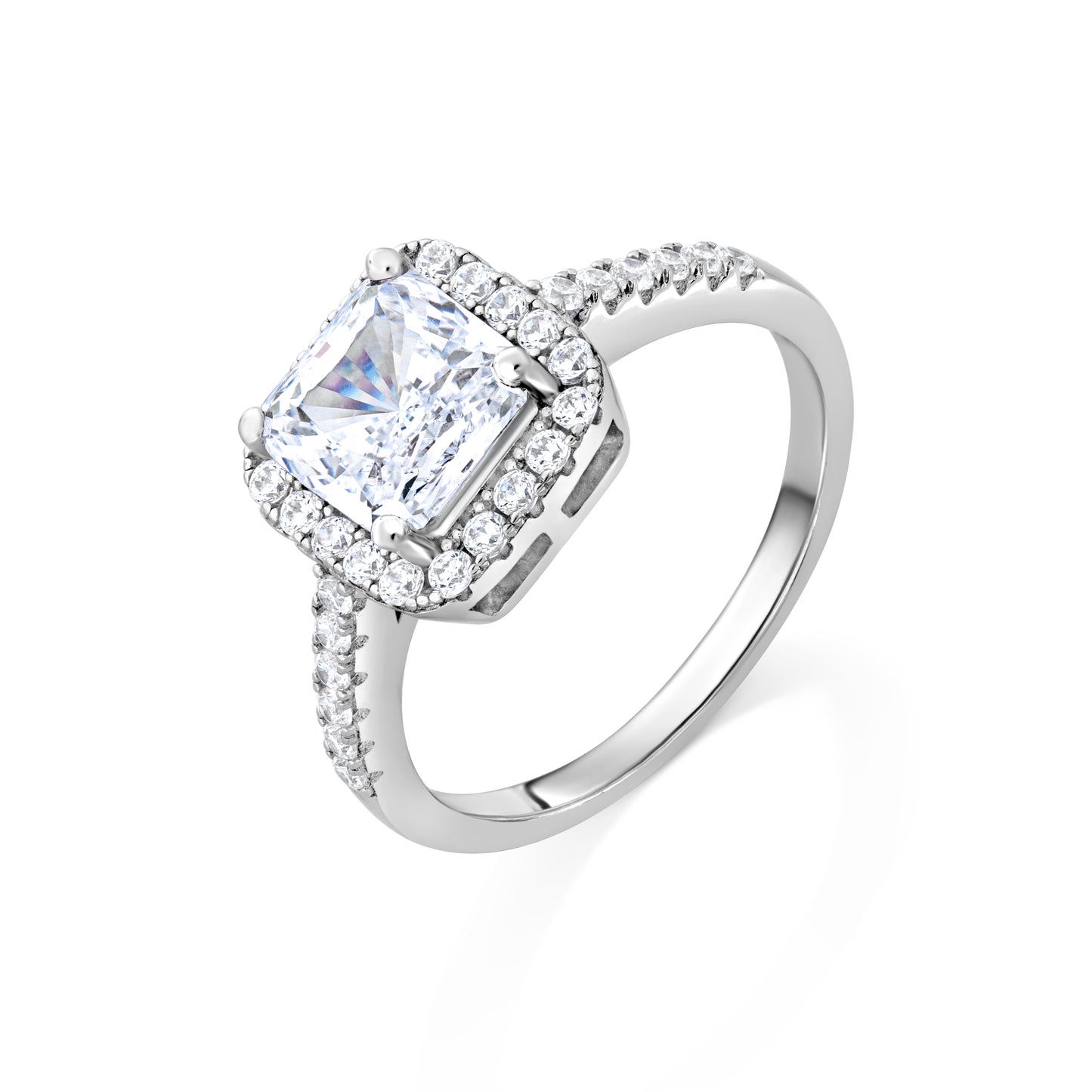 Luxe Halo Silver Ring