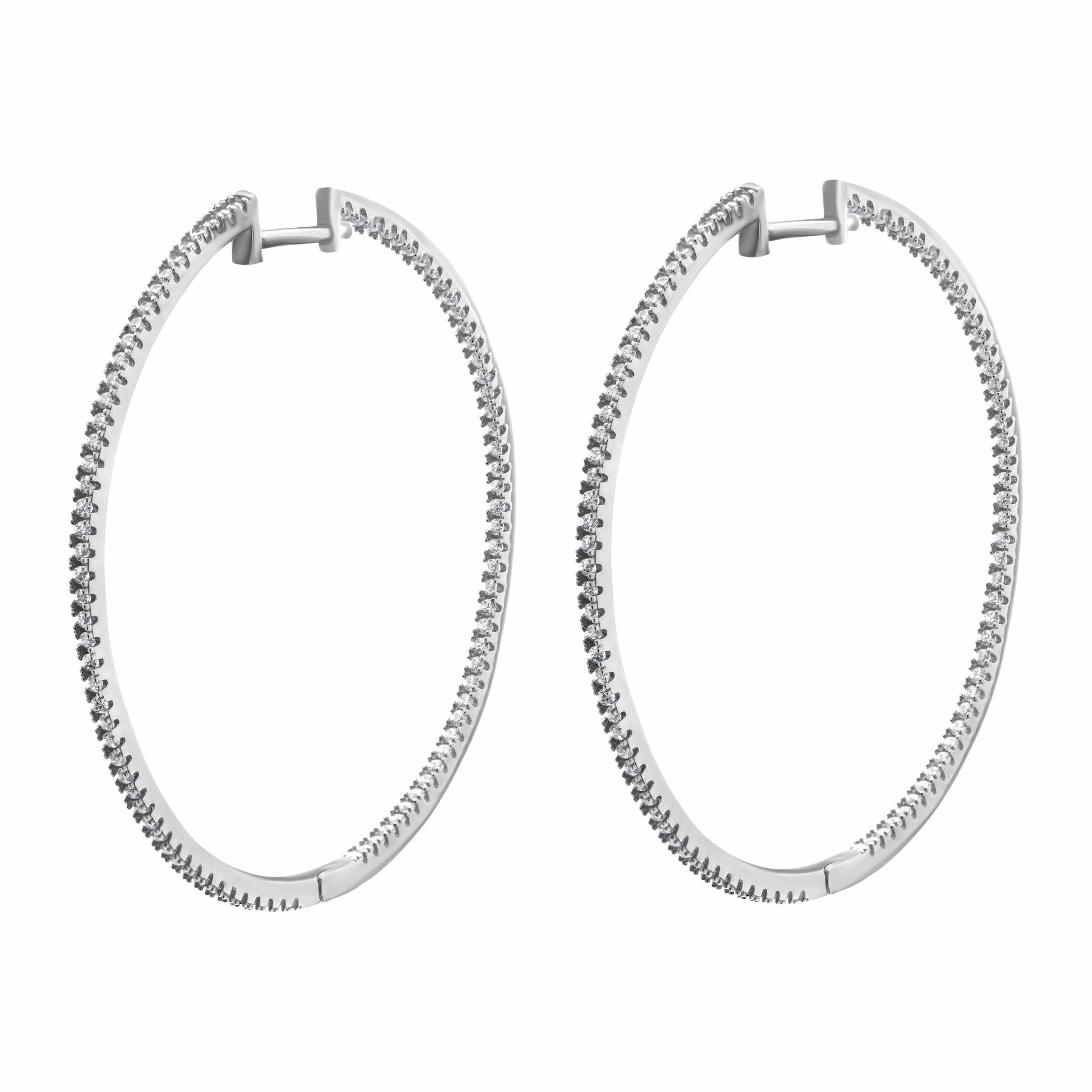 Inside Out Hoop Silver Earrings Media 2 of 2