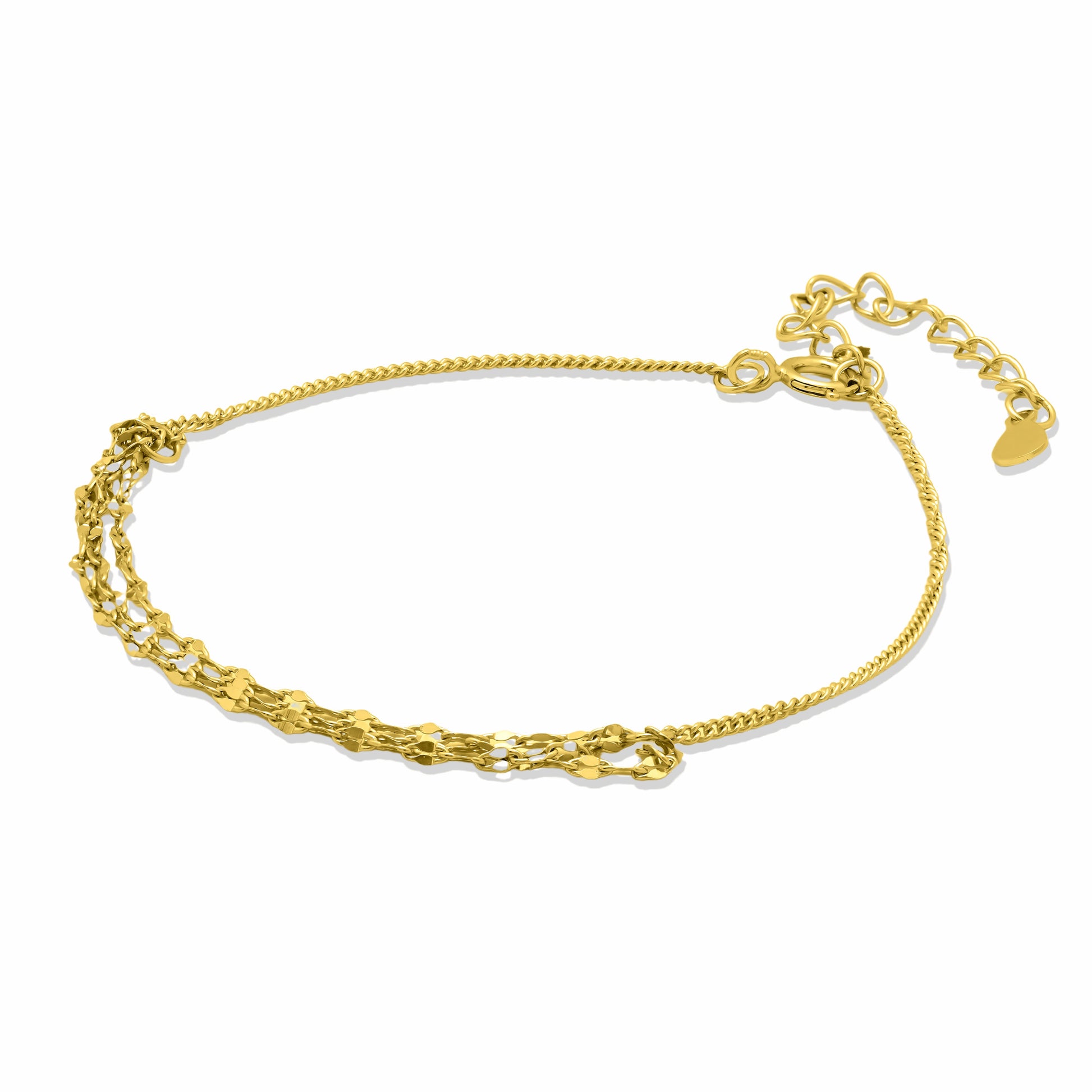 Half Crumpled Gold Bracelet