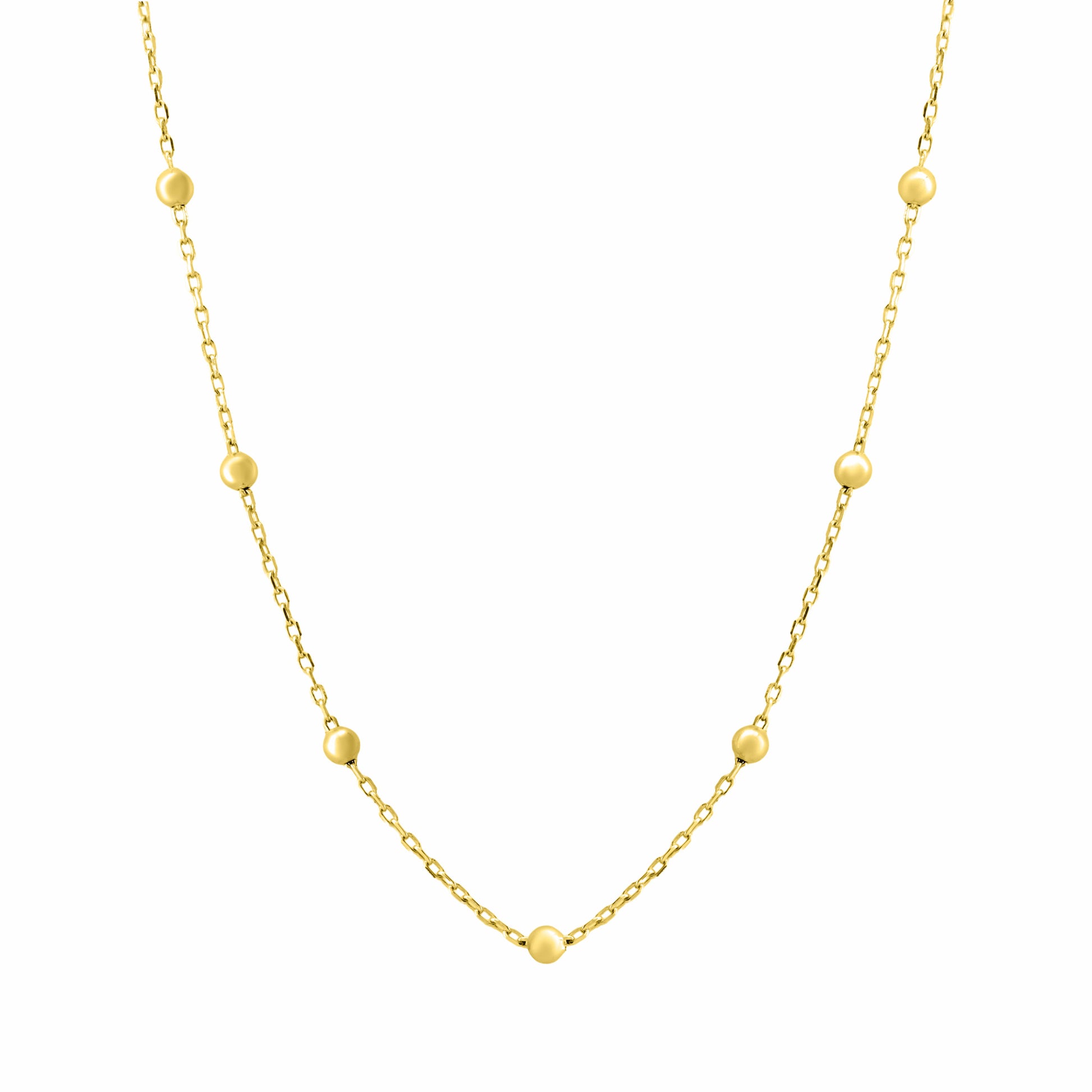 Small Bead Gold Necklace